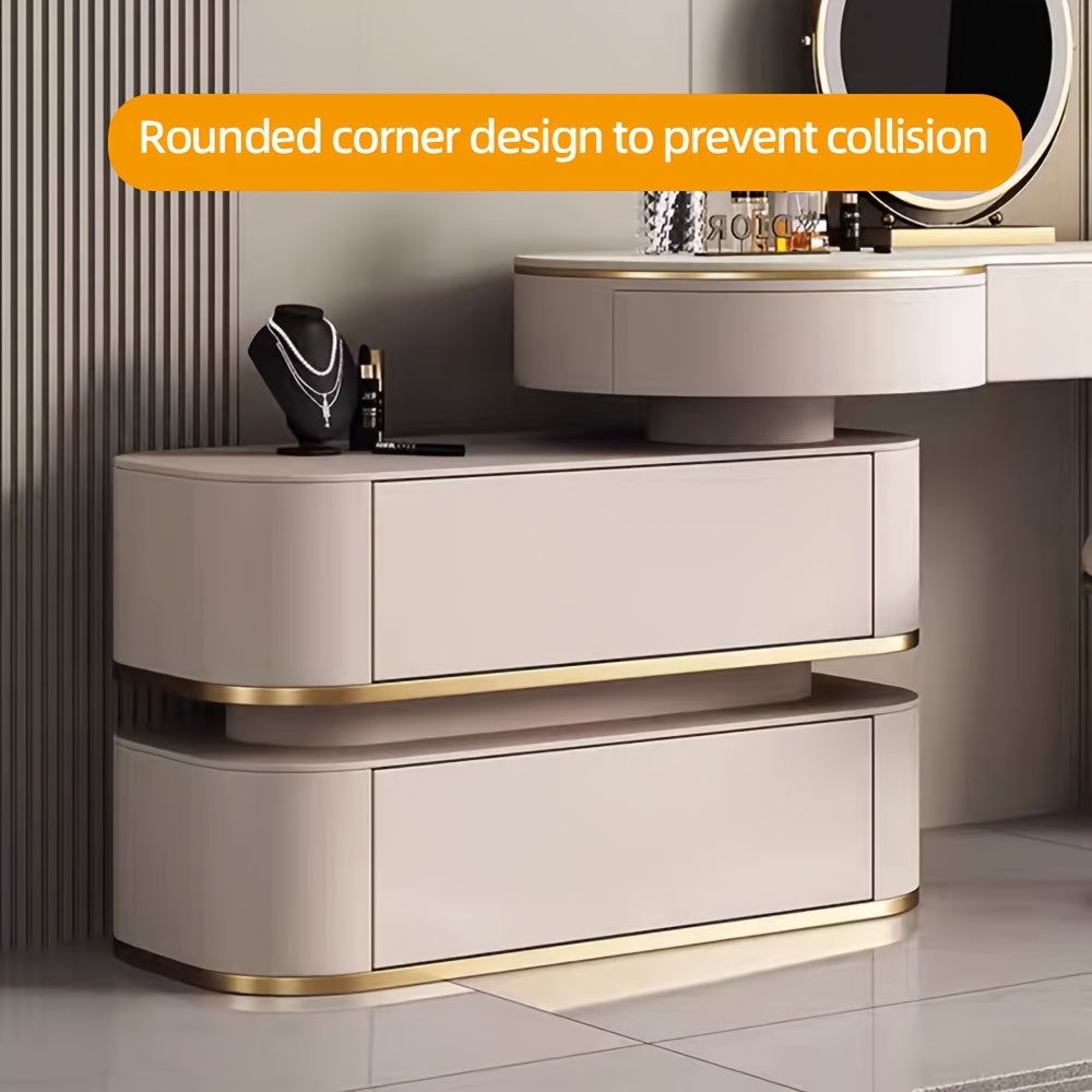 Modern Luxury Vanity Table with Secondary Cabinet