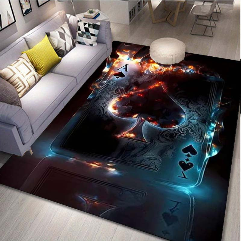 1.76LB/m2 Crystal Velvet 1.76LB/m2 3D Red Heart A Card Print Rug Area Rug For Bedroom Livingroom Room Game Room Rug Non-slip Mat Gifts