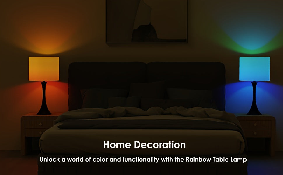 24" Tall Modern Smart Bedside Table Lamps for Bedroom Set of 2, Bedroom Lamp for Nightstand Light Decoration, APP Remote Control & Music Sync Desk Light for Farmhouse Living Room Decor (Brown)