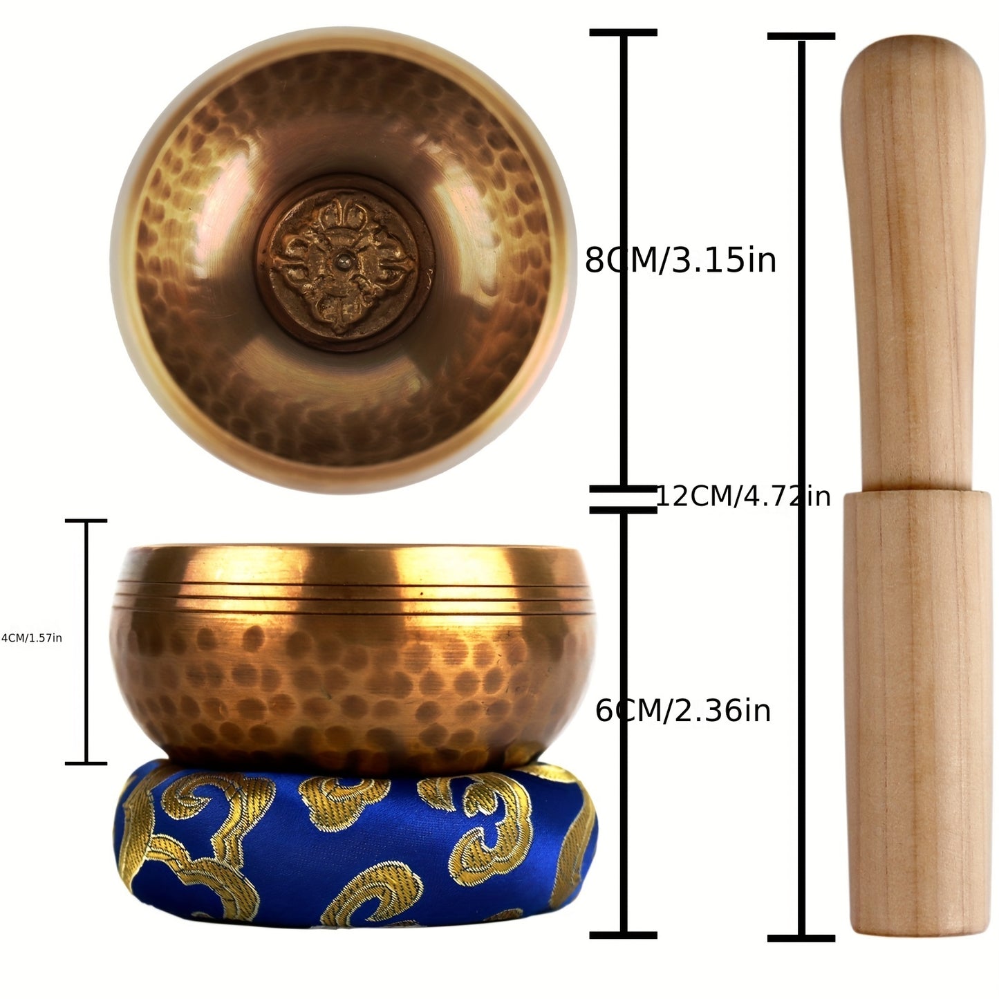 REGIS Tibetan Singing Bowl Set, Mindfulness, And Zen Decor Bowl Handcrafted In Nepal For Healing And Mindfulness