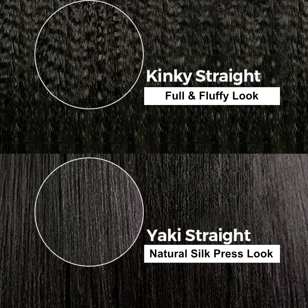 UNice Hair 7X5 Bye Bye Knots Wig Natural Color Kinky Straight Wig and Yaki Straight Wig Glueless Human Hair Ready To Wear