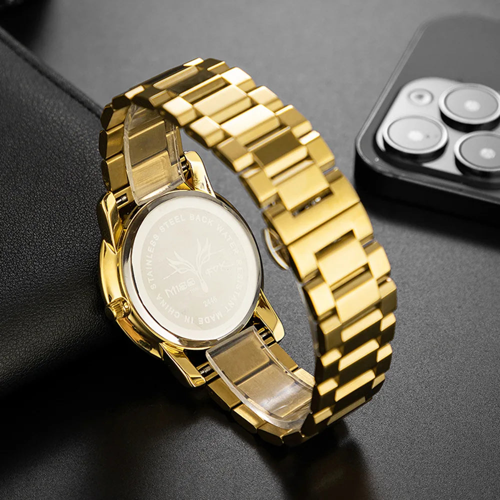 UTHAI W80 Watch For Men Brand Luxury Gold Classic Ultra Thin Male's Watches Clock Business Waterproof Fashion Quartz Wristwatch
