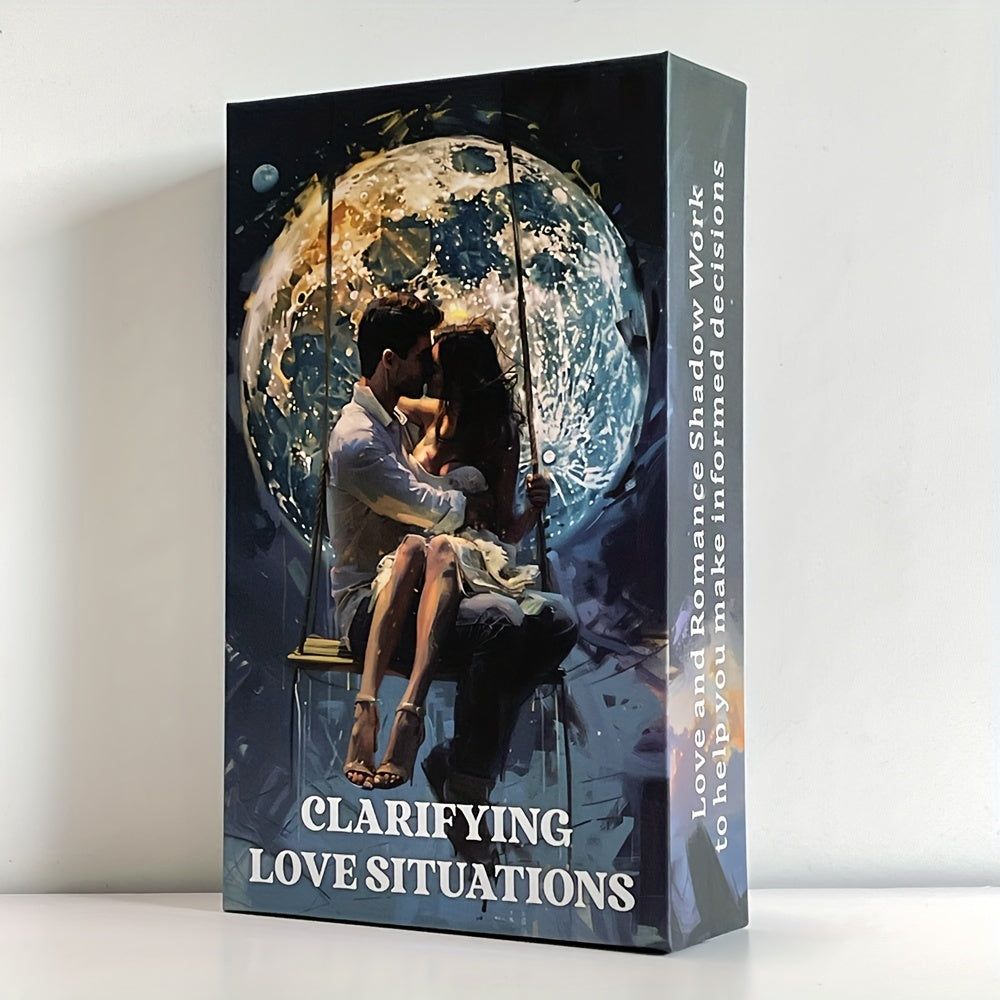 Love & Relationship Oracle Cards - Easy Tarot Deck for Beginners, English Version, Mixed Colors, Paper Material, 56 Cards - Perfect for Fortune Telling & Guiding Through Love Situations