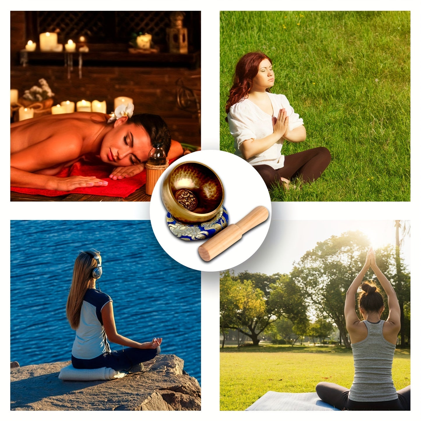 REGIS Tibetan Singing Bowl Set, Mindfulness, And Zen Decor Bowl Handcrafted In Nepal For Healing And Mindfulness