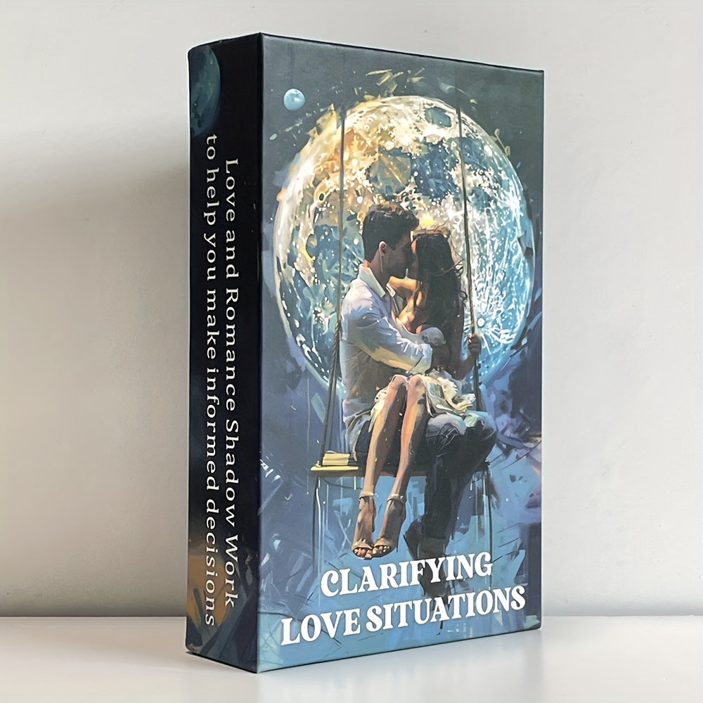 Love & Relationship Oracle Cards - Easy Tarot Deck for Beginners, English Version, Mixed Colors, Paper Material, 56 Cards - Perfect for Fortune Telling & Guiding Through Love Situations
