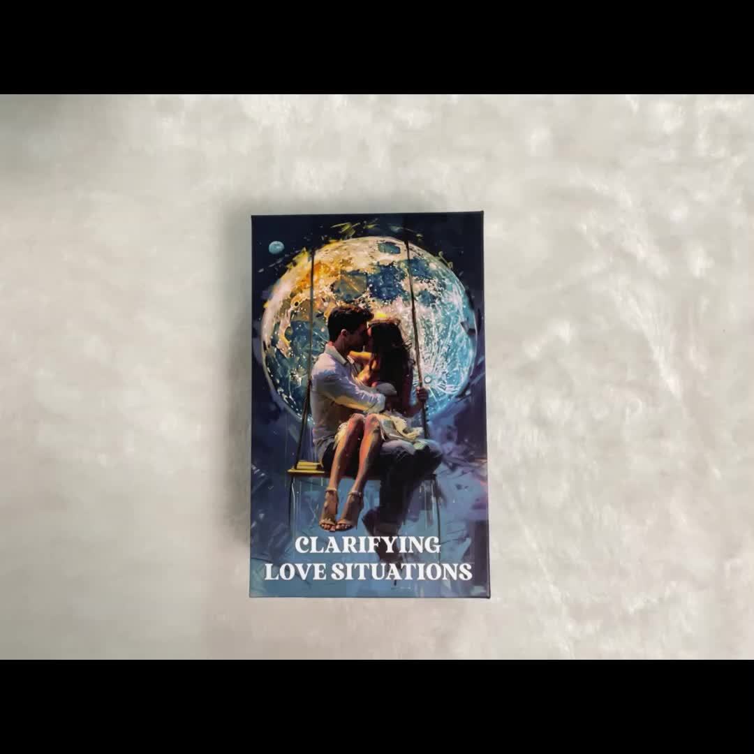 Love & Relationship Oracle Cards - Easy Tarot Deck for Beginners, English Version, Mixed Colors, Paper Material, 56 Cards - Perfect for Fortune Telling & Guiding Through Love Situations