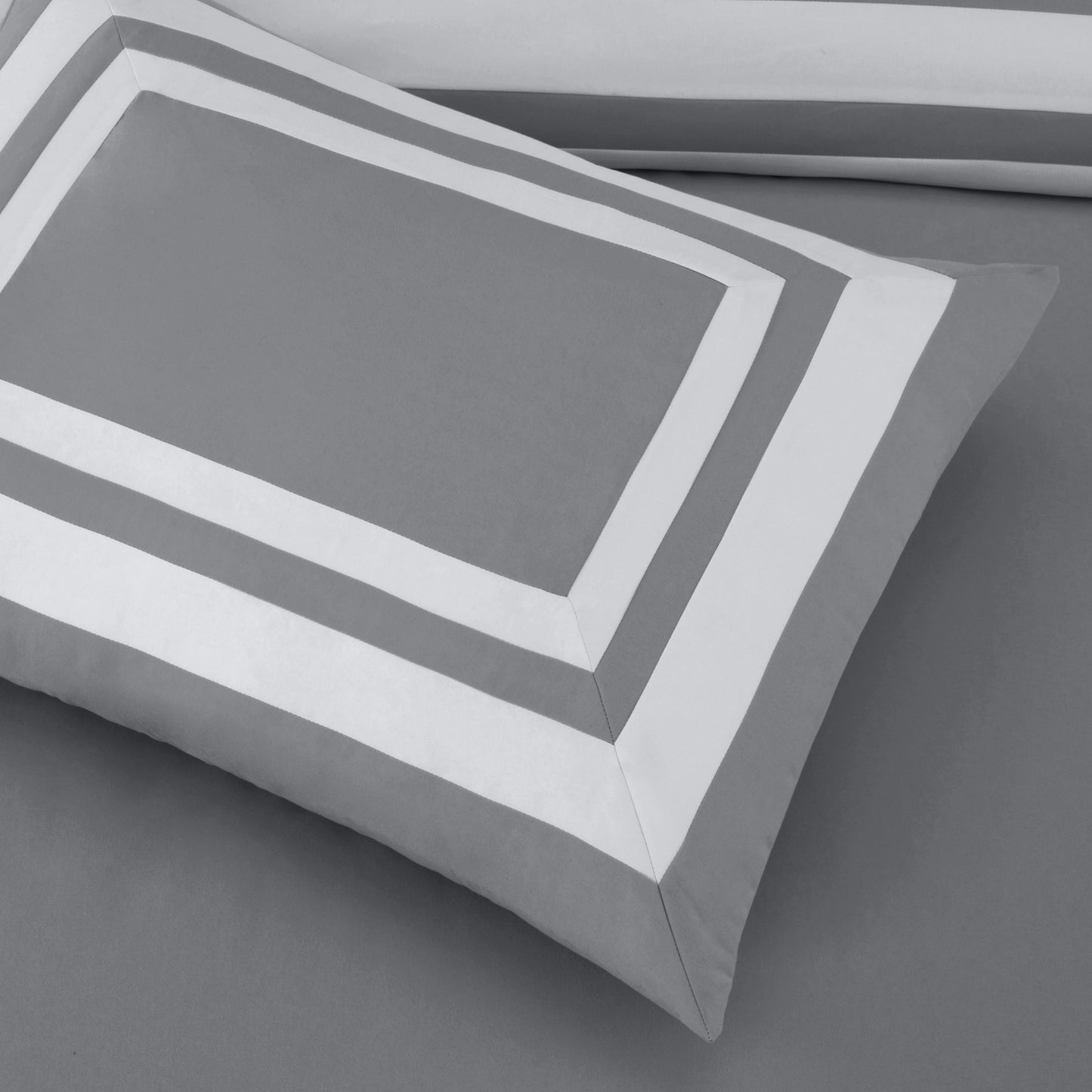 Caprice 7-Piece Modern Hotel Style Square Pattern Comforter Set with Decorative Pillows, Cal King/King/Queen/Full Size