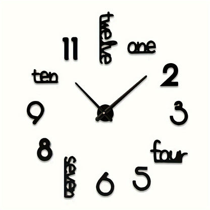 40 Inches Huge Frameless Big Wall Clock, Modern Home Decoration, Suitable For Living Room, Kitchen, Bedroom, Interior Decoration Giant Silent Wall Clock Kit, Suitable For Home Office Decoration