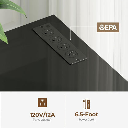 Fireplace TV Stand with Led Lights and Power Outlets, TV Stand for 45 50 55 60 65 inch TVs, Entertainment Center with Electric Fireplace, Modern TV Console with Glass Shelves