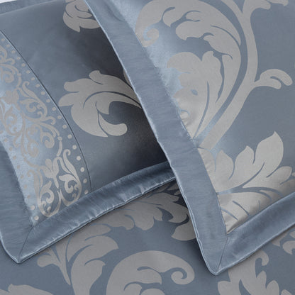 Valor 7-Piece Luxury Jacquard Floral Bed in a Bag Comforter Set