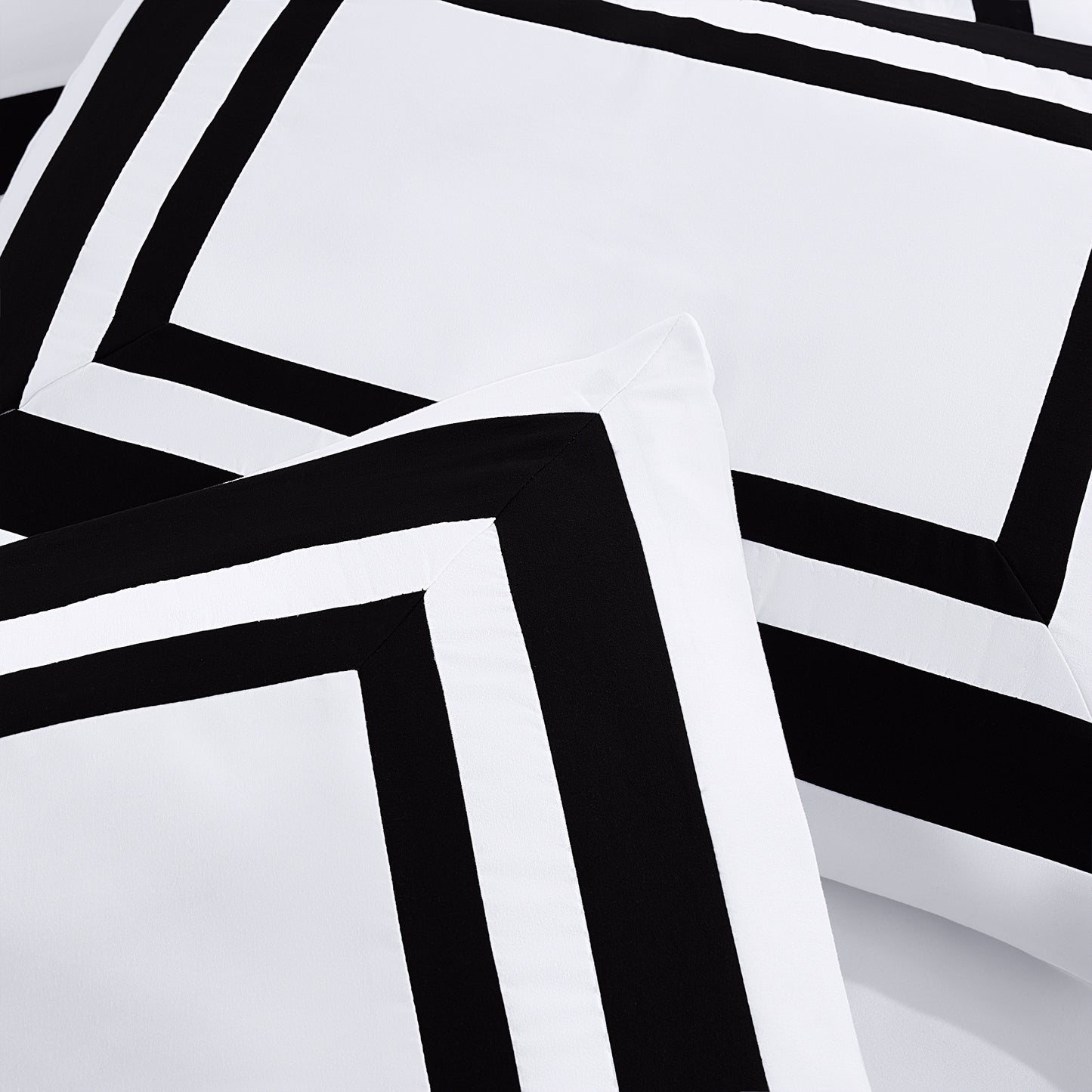 Caprice 7-Piece Modern Hotel Style Square Pattern Comforter Set with Decorative Pillows, Cal King/King/Queen/Full Size