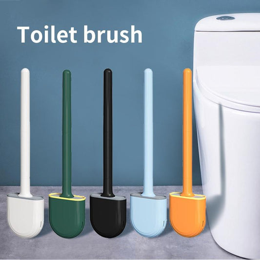 1pc, Detachable Soft Rubber Toilet Brush With No Dead Angle Cleaning - Easy To Use And Effective