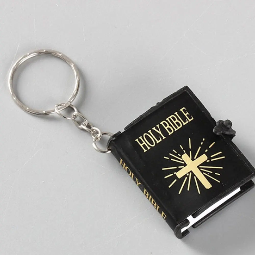 1pc Mini Holy Bible Keychain, Creative Small Book Pendant, Bag Hanging Decoration Ornament, Souvenir Gift