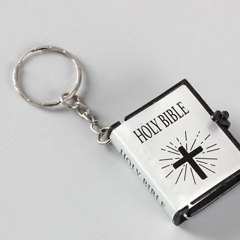 1pc Mini Holy Bible Keychain, Creative Small Book Pendant, Bag Hanging Decoration Ornament, Souvenir Gift