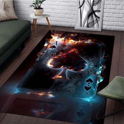 1.76LB/m2 Crystal Velvet 1.76LB/m2 3D Red Heart A Card Print Rug Area Rug For Bedroom Livingroom Room Game Room Rug Non-slip Mat Gifts