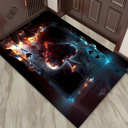 1.76LB/m2 Crystal Velvet 1.76LB/m2 3D Red Heart A Card Print Rug Area Rug For Bedroom Livingroom Room Game Room Rug Non-slip Mat Gifts