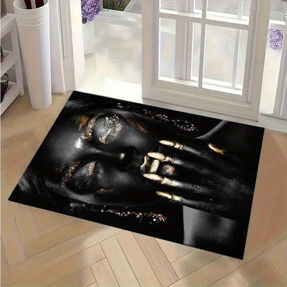 African Woman Spider Rug - Polyester Rectangular Large