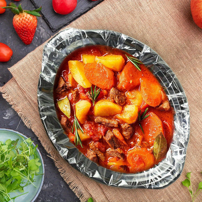 3-Pot Slow Cooker Buffet Server with 10 Cooking Liners - Triple Slow Cooker Food Warmer for Parties - Adjustable Temperature - 4.5 QT - Ideal for Large Gatherings & Family Dinners