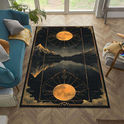 Luxurious Crystal Velvet Moon Tarot Rug - Non-Slip, Durable Indoor/Outdoor Mat For Living Room, Bedroom, Kitchen Decor - Perfect Gift