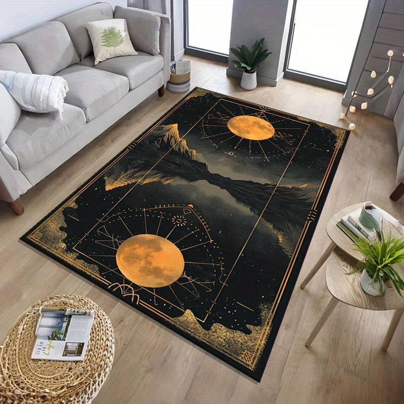 Luxurious Crystal Velvet Moon Tarot Rug - Non-Slip, Durable Indoor/Outdoor Mat For Living Room, Bedroom, Kitchen Decor - Perfect Gift