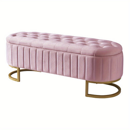 Queen Bedroom Set - LED Platform Bed & Storage Ottoman