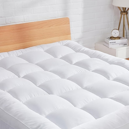 1pc Soft Mattress Topper For Back, 900GSM Extra Thick Mattress Pad 8-21" Deep Pocket Soft Down Alternative Fill Mattress Protector Pillow Top Mattress Cover