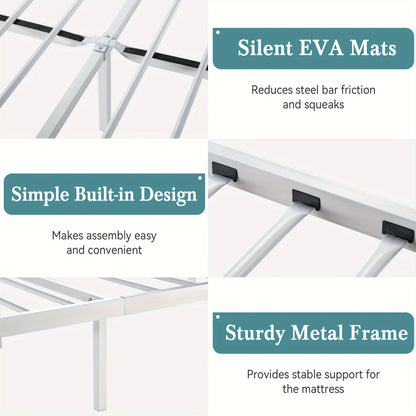 HOOMIC Platform Bed Frame, Metal Bed Frame With Butterfly Pattern Design Headboard & Footboard, No Box Spring Required, Easy Assembly