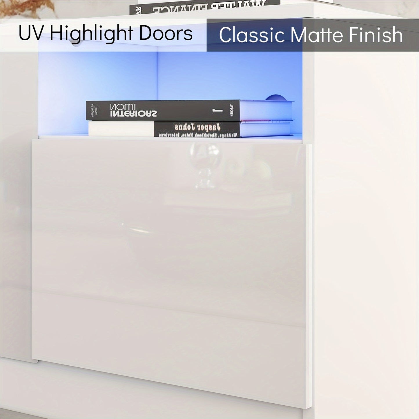 Fireplace TV Stand - Electric LED & Wood Texture