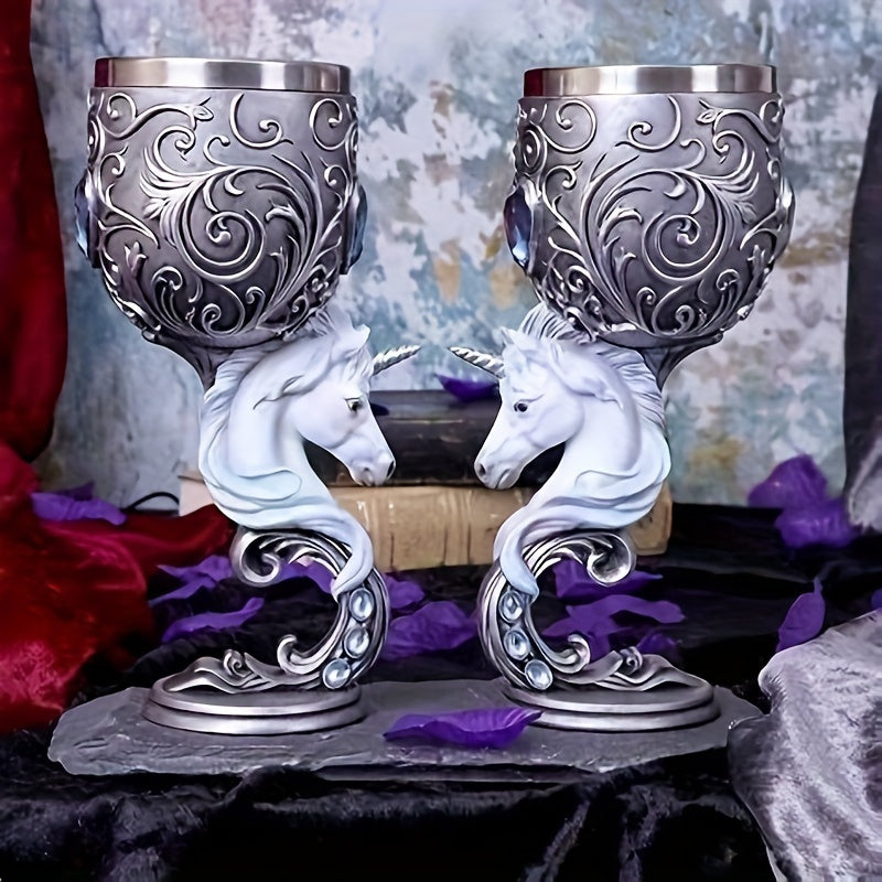 1 Pc Black Cat Goblet, Mythical Retro European Style Medieval Couple Red Wine Goblet