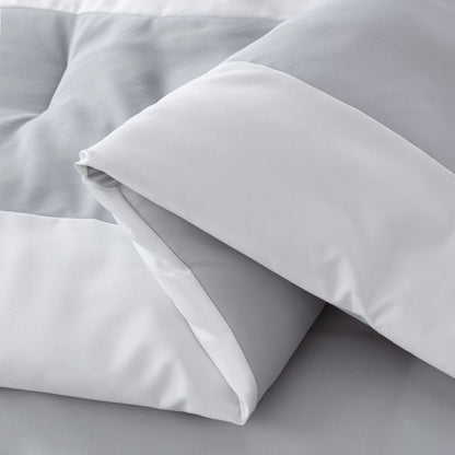 Caprice 7-Piece Modern Hotel Style Square Pattern Comforter Set with Decorative Pillows, Cal King/King/Queen/Full Size