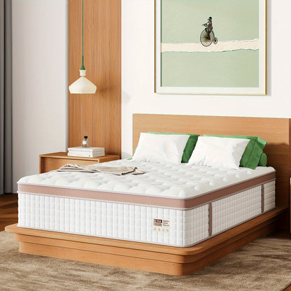 Queen King Mattress 12 Inch - Superior Firm Hybrid Mattress In A Box - 100 Night Trial, Gel Memory Foam And Innerspring Hybrid Mattress For Motion Isolation & Pressure Relief, Edge Support