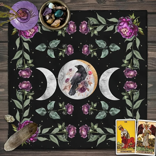 1pc Altar Cloth Moon Tarot Spread Cloth Tarot Reading Cloth Tarot Mat Witch Altar Cottage Core Bedroom Room Decor for restaurants/cafes