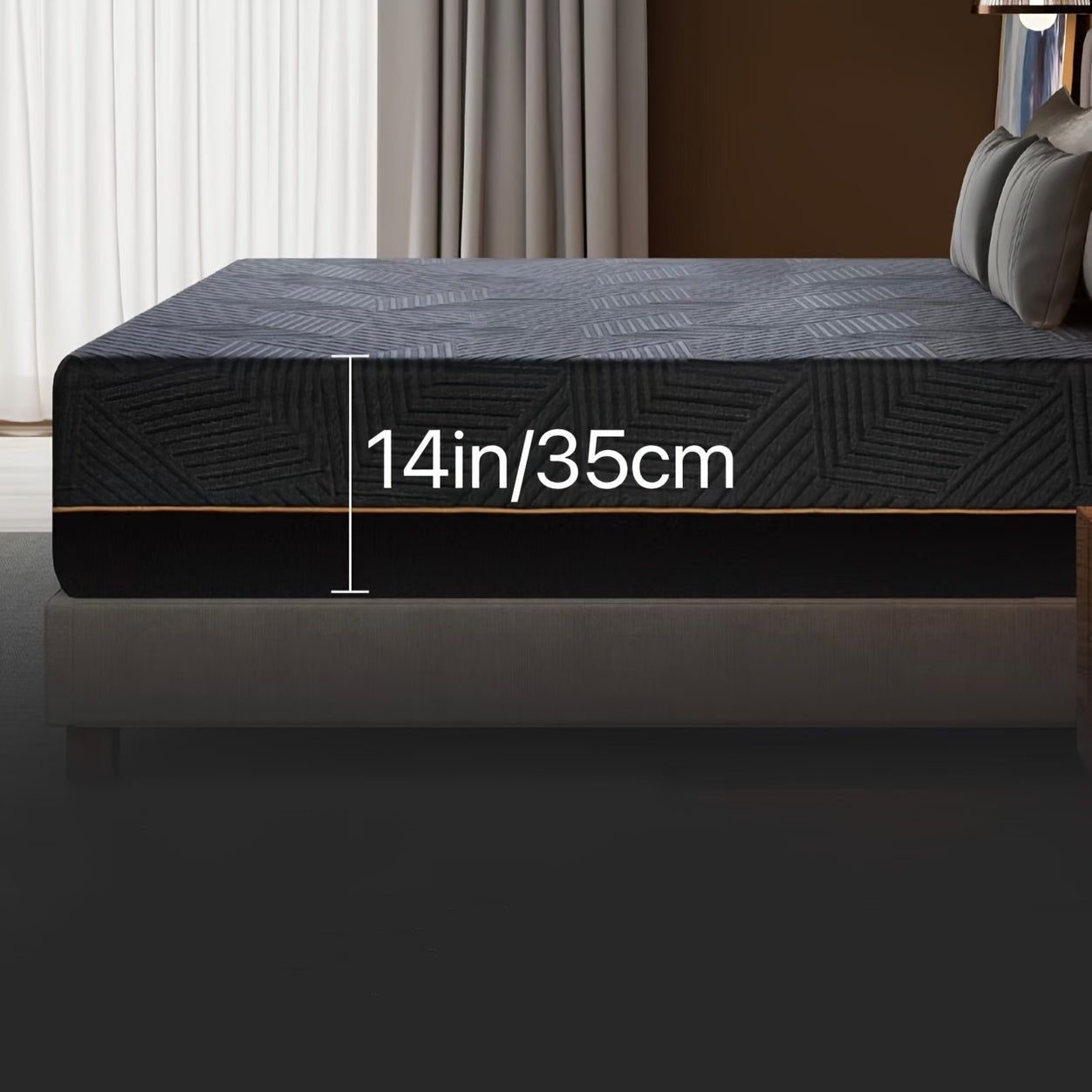 14 Inch Memory Foam Mattress For Back Pain, Cooling Gel Mattress Bed In A Box, Made In USA, CertiPUR-US Certified, Therapeutic Medium Mattress