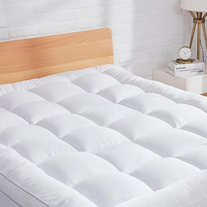 1pc Soft Mattress Topper For Back, 900GSM Extra Thick Mattress Pad 8-21" Deep Pocket Soft Down Alternative Fill Mattress Protector Pillow Top Mattress Cover