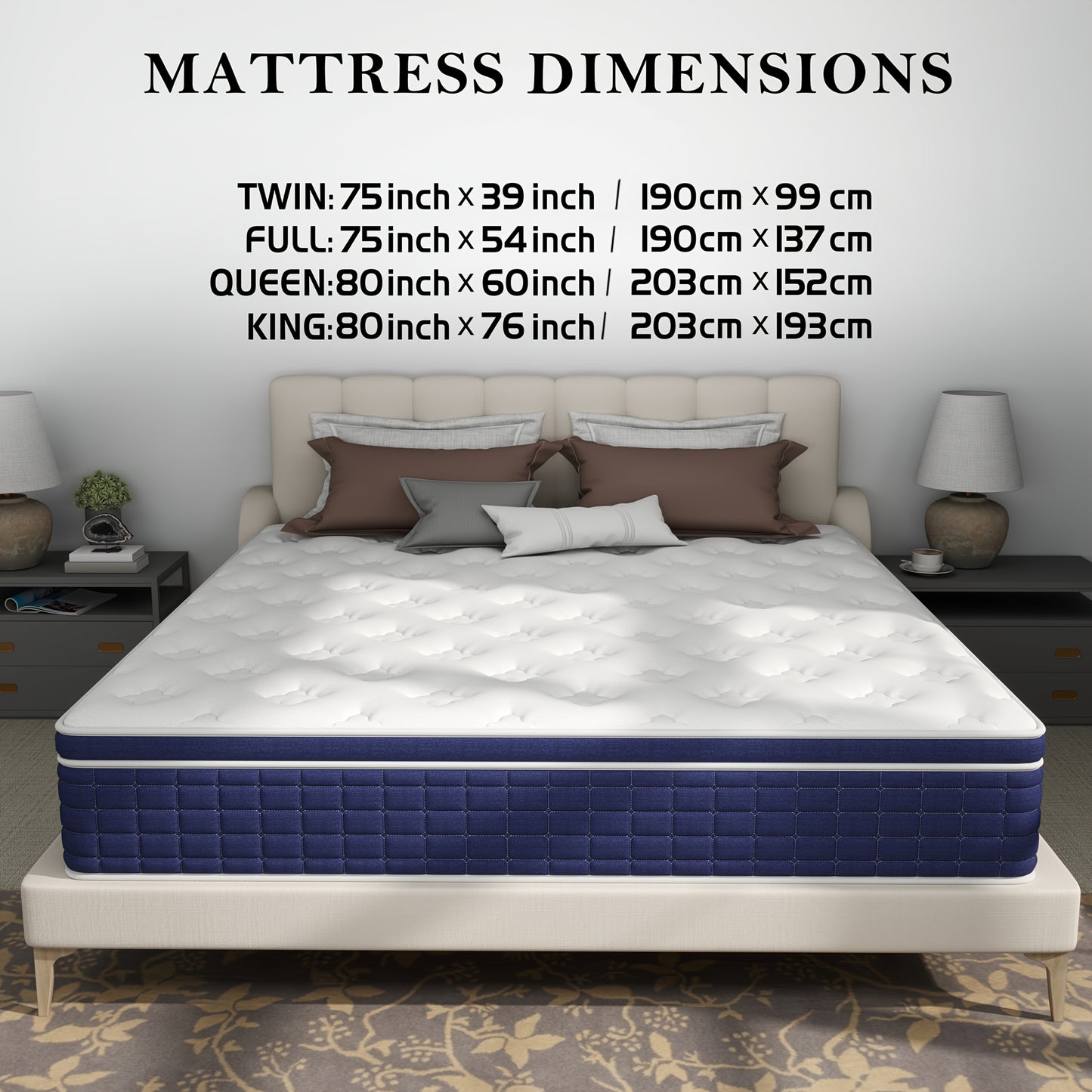 12"14" Hybrid Mattress Twin Full Queen King Hybrid Mattresses Pocket Spring In A Box Christmas Gift