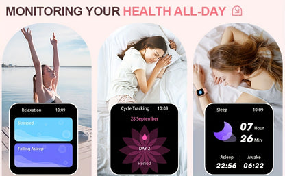 Smart Watch (Answer/Make Calls) - DUEDE 1.65" Touch Screen For Women, 1ATM, 100+ Sport Modes, Fitness Activity Tracker, Female Health Record Pedometer, For Android & IOS, 2024, Pink