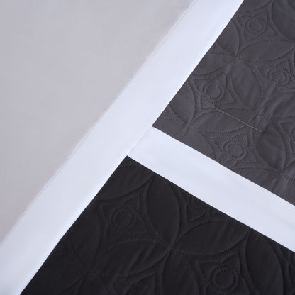 Bernard 7-Piece Patchwork Quilted Medallion Bed in a Bag Comforter Set with Sheets, California King/King/Queen/Full Size