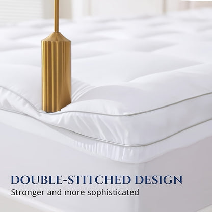 1pc Soft Mattress Topper For Back, 900GSM Extra Thick Mattress Pad 8-21" Deep Pocket Soft Down Alternative Fill Mattress Protector Pillow Top Mattress Cover