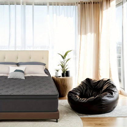 mattress, 12 inches, box hybrid mattress with memory spring hybrid, individual pocket spring mattress for family rooms and hotels in black