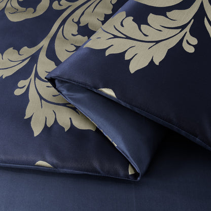 Valor 7-Piece Luxury Jacquard Floral Bed in a Bag Comforter Set