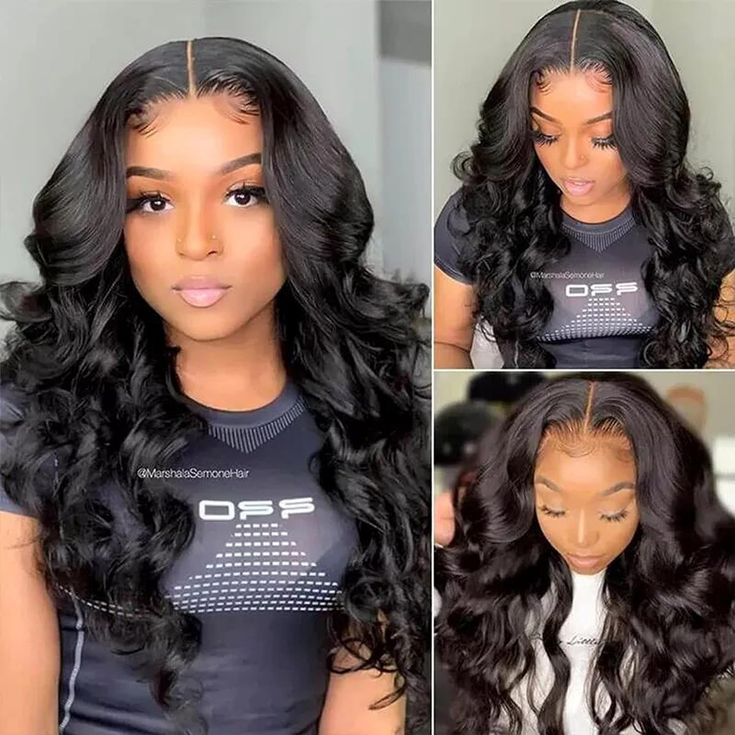 13X4 Lace Front Wig Wand Curl Body Wave 10A Human Hair Wig for Women Peruvian Unprocessed Virgin Hair Lace Frontal Wig Pre Plucked with Baby Hair 150% Density Natural Color 16Inch