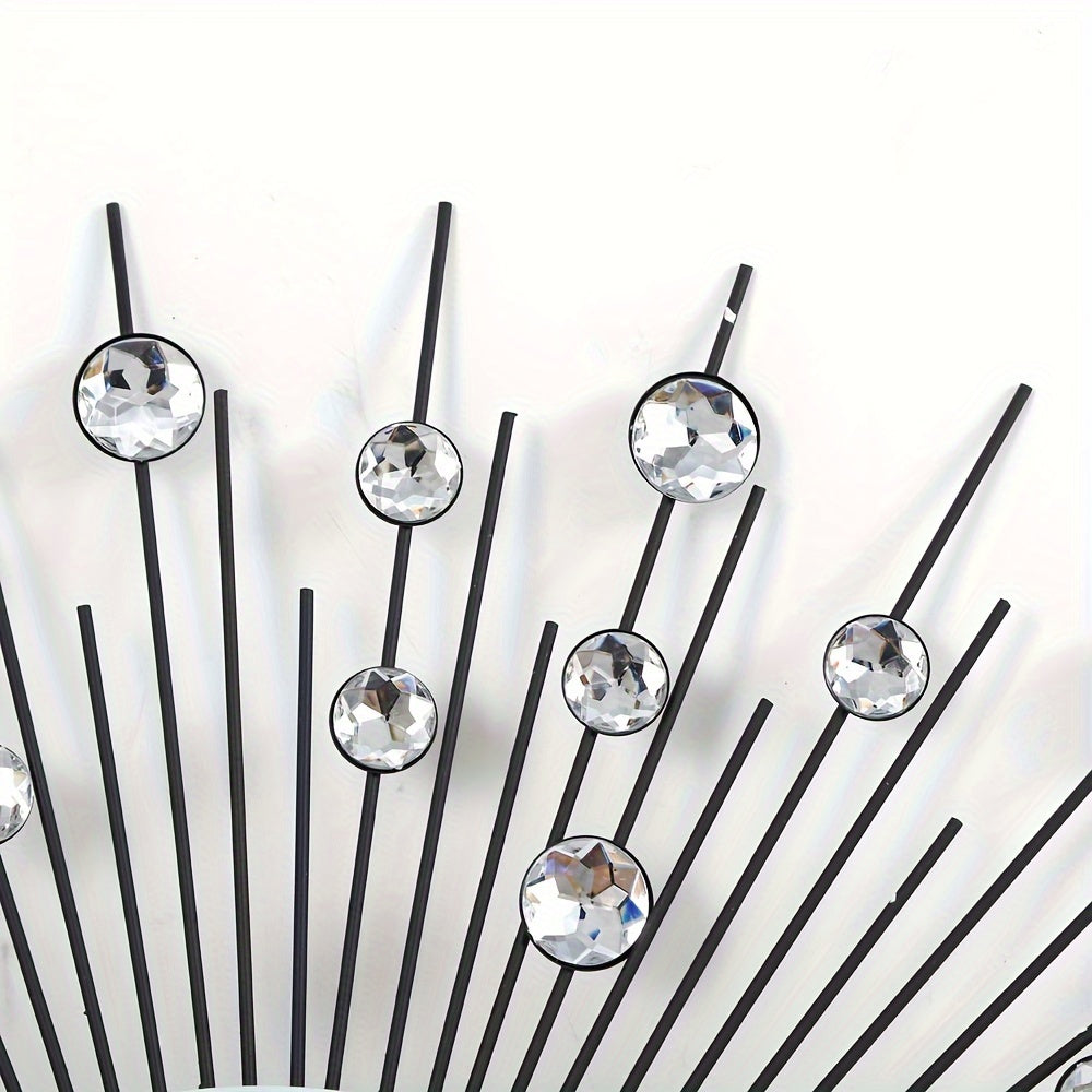 Modern Wall Clock Crystal Luxury Bedroom Clock Creative Personality Modern Art Decoration Clock Silent Wall Clock Large Size