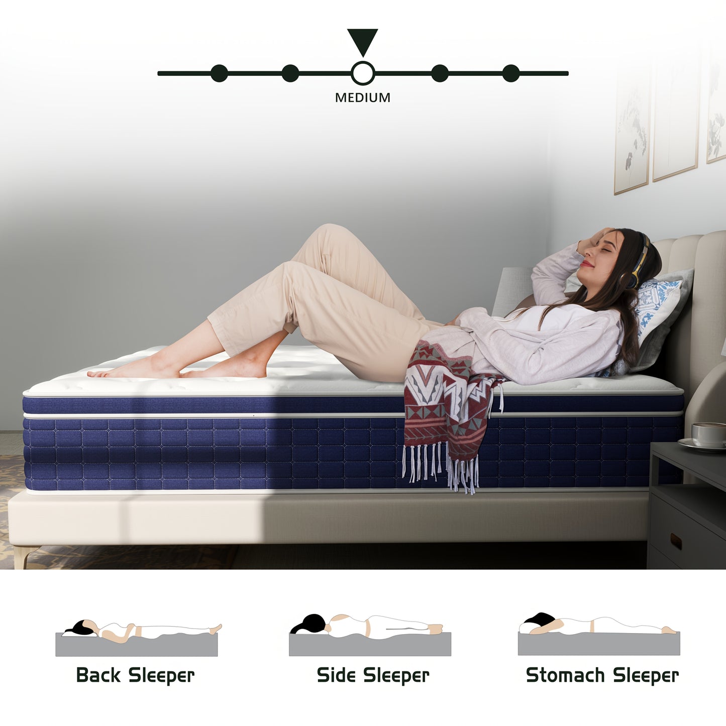 12"14" Hybrid Mattress Twin Full Queen King Hybrid Mattresses Pocket Spring In A Box Christmas Gift