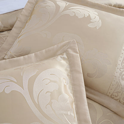 Valor 7-Piece Luxury Jacquard Floral Bed in a Bag Comforter Set