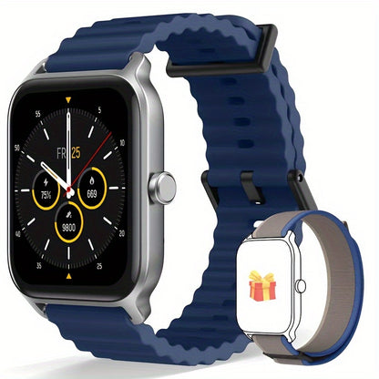 FUVEHA Smartwatch Gift for Men And Women, 1.8" HD Full Touch Screen, Make & Receive Calls, Message Notifications, 100+ Sports Modes, Lightweight & Breathable.Built-in Alexa, Compatible with Android And for iPhone.Perfect Gift