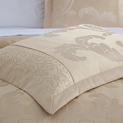 Valor 7-Piece Luxury Jacquard Floral Bed in a Bag Comforter Set