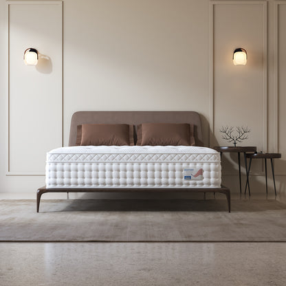 Assembled In USA -Twin/Queen/King Size Mattress, Premium High Quality Deep Sleep Firm Mattress Extra Lumbar Support, Memory Foam Hybrid Euro Top Luxury Mattress, Individually Wrapped Pocket Coils And Motion Isolation