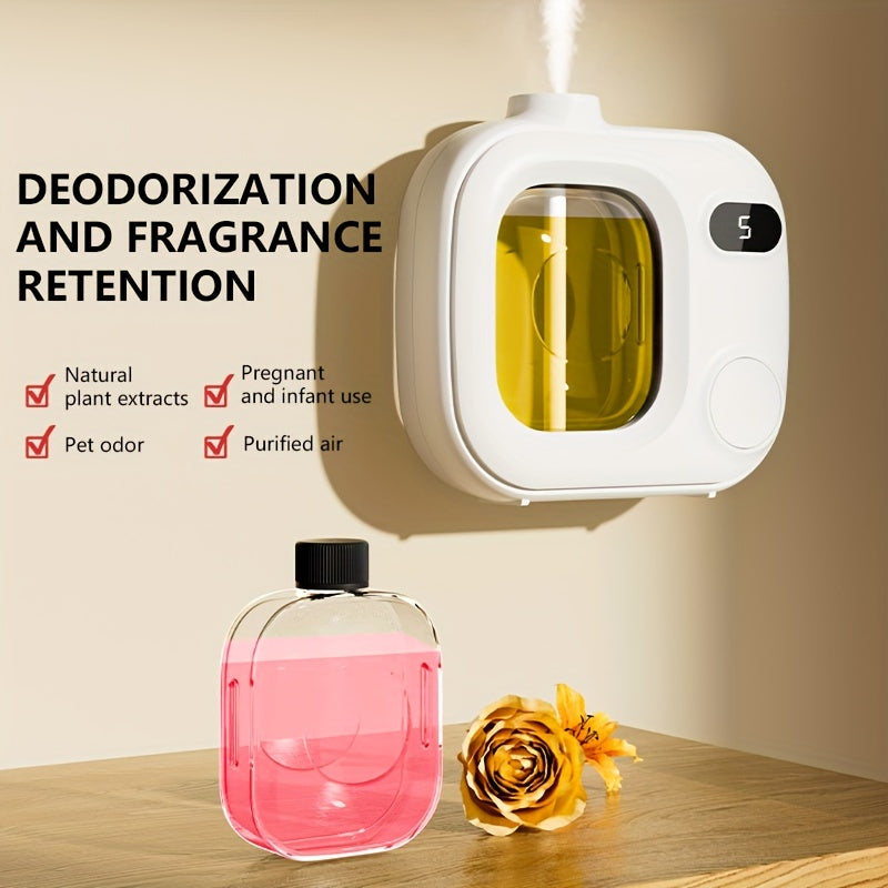 1pc Automatic Aromatherapy Machine, Long Lasting Deodorant Toilet Deodorant For Bedroom, Air Fresh Diffuser, Office Bedroom Toilet Essential Art Decoration