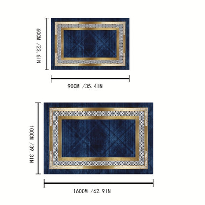 1pc, Dotted Plastic Bottom Cashmere Carpets, Fashionable Bedroom Thickened Rug, Non Slip Washable Balcony Floor Mat, Minimalist Line Home Decoration Carpet