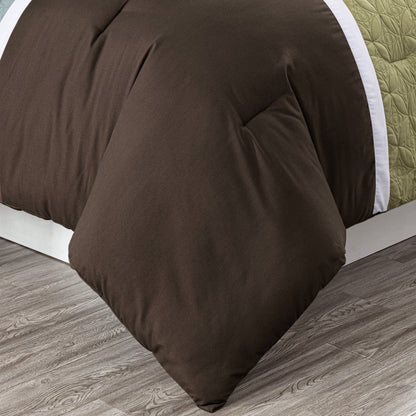 Bernard 7-Piece Patchwork Quilted Medallion Bed in a Bag Comforter Set with Sheets, California King/King/Queen/Full Size